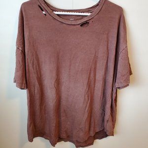 Aerie XL Distressed Boyfriend Tee